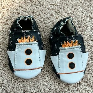 Kids Space-Themed Shoes - Black and White